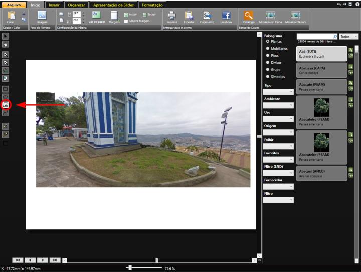 Figura 1: Localizando a ferramenta polígono no PhotoLANDSCAPE 2016 Figura 1: Localizando a ferramenta polígono no PhotoLANDSCAPE 2016