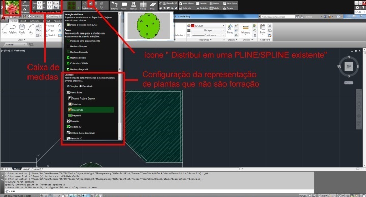 Figura 4: Modificando dimensões das plantas no AutoLANDSCAPE 2016