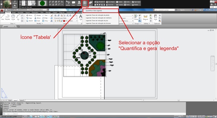 AutoLANDSCAPE 2016 - Inserção de legendas e modificação na escala do desenho - parte 5 de 7