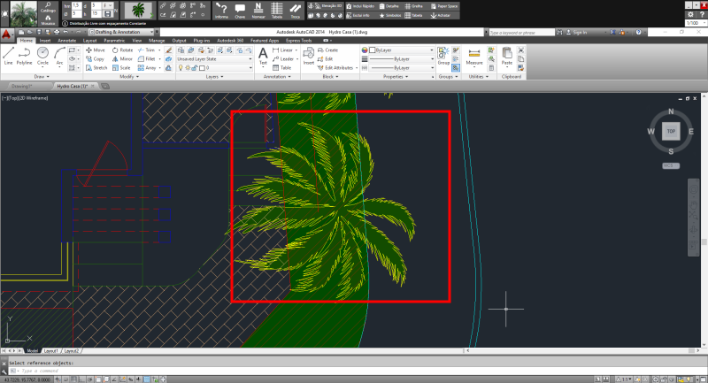 Figura 1: Utilizando o comando "DRAWORDER" no CAD Figura 1: Utilizando o comando "DRAWORDER" no CAD