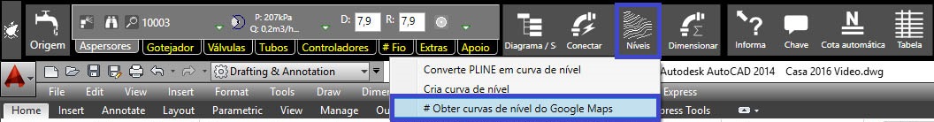 HydroLANDSCAPE 2018: Importando curvas de nível do Google Maps