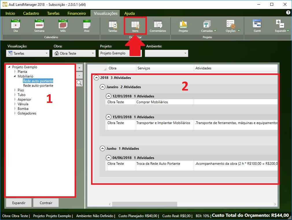 LandMANAGER 2018: Visualização de Itens do Projeto LandMANAGER 2018: Visualização de Itens do Projeto