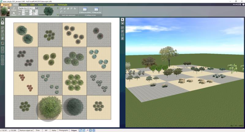 16 Árvores para AuE LandOffice reunidas em um projeto VisualPLAN