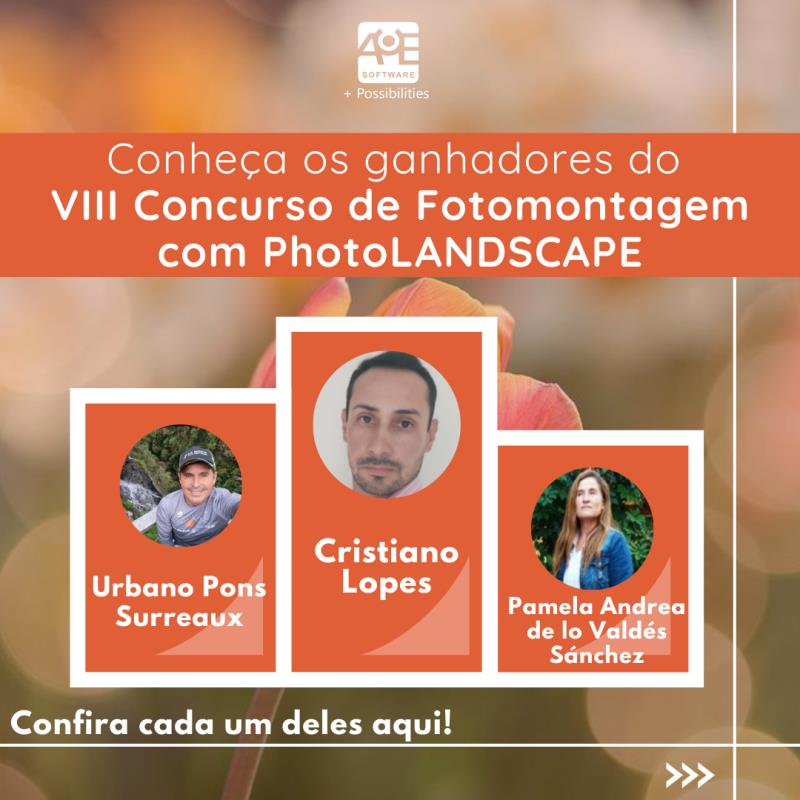 Vencedores do VIII Concurso  de Fotomontagem com PhotoLANDSCAPE