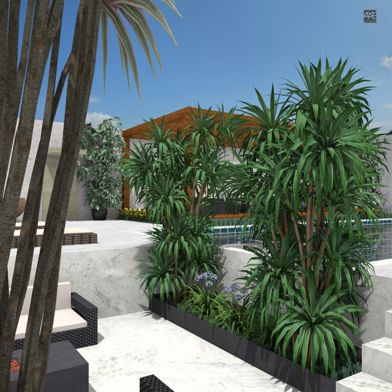 Cenário com plantas em 3D Cenário com plantas em 3D