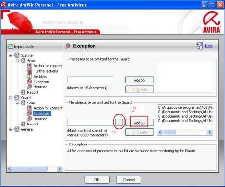 tela anti-vírus AVIRA tela anti-vírus AVIRA