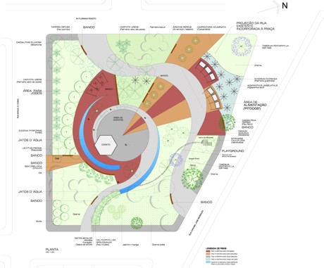 Detalhe do projeto ganhador do Concurso Nacional de Paisagismo