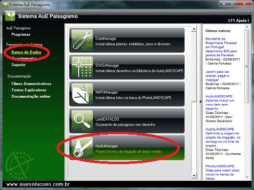 Como acessar a Tela do HydroManager, o programa de cadastro de itens de irrigação no HydroLANDSCAPE Como acessar a Tela do HydroManager, o programa de cadastro de itens de irrigação no HydroLANDSCAPE